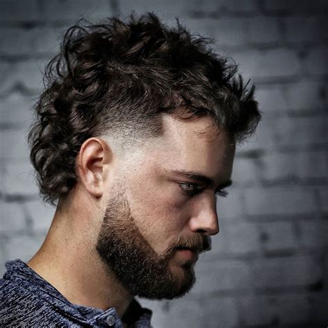 curly mullet fade haircut|types of mullet fades.